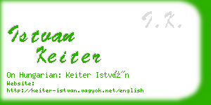 istvan keiter business card